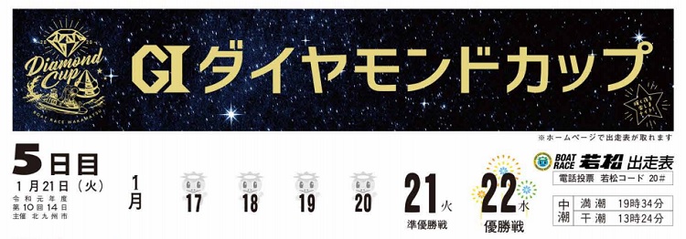 【若松競艇予想（1/21）】G1ダイヤモンドカップ（2020）5日目の買い目はコレ！