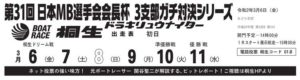 【桐生競艇予想（3/6）】日本MB選手会会長杯・3支部ガチ対決シリーズ（2020）初日の買い目はコレ！