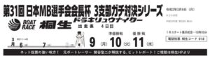 【桐生競艇予想（3/9）】日本MB選手会会長杯・3支部ガチ対決シリーズ（2020）4日目の買い目はコレ！