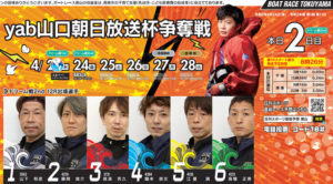 【徳山競艇予想（4/24）】yab山口朝日放送杯争奪戦（2020）2日日の買い目はコレ！