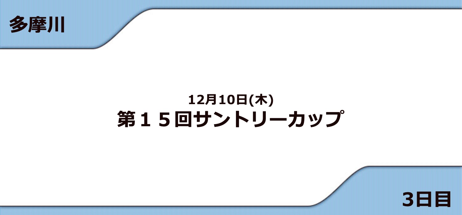【多摩川競艇予想（12/10）】G3サントリーカップ（2020）3日目の買い目はコレ！