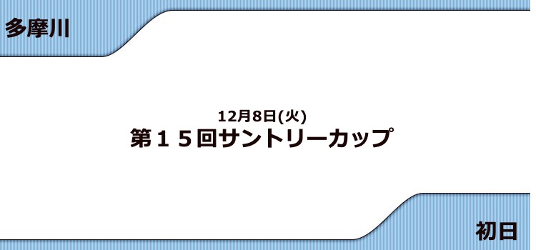 【多摩川競艇予想（12/8）】G3サントリーカップ（2020）初日の買い目はコレ！