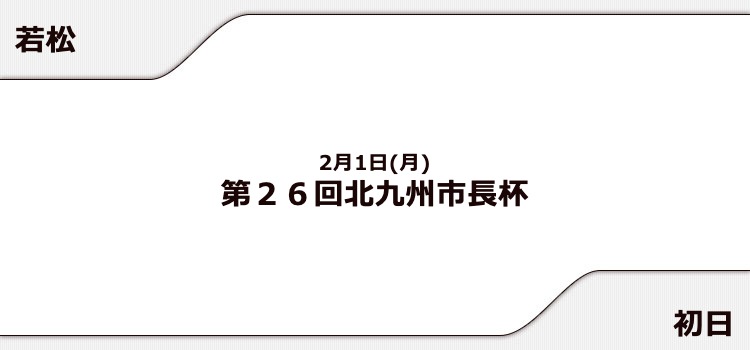 【若松競艇予想（2/1）】第26回北九州市長杯（2021）初日の買い目はコレ！