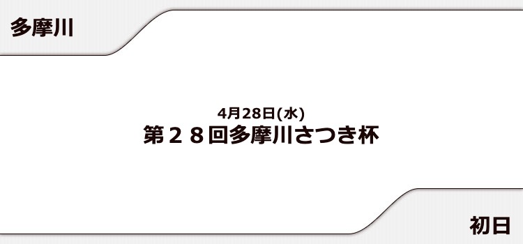 【多摩川競艇予想（4/28）】多摩川さつき杯（2021）初日の買い目はコレ！