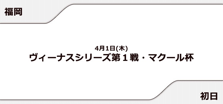 【福岡競艇予想（4/1）】マクール杯（2021）初日の買い目はコレ！