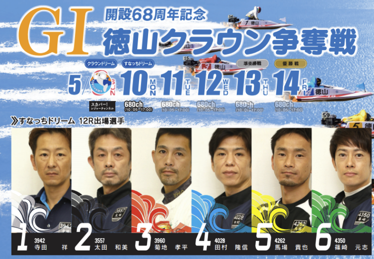 【徳山競艇予想（5/10）】G1徳山クラウン争奪戦（2021）2日目の買い目はコレ！