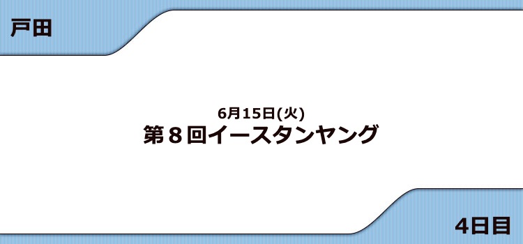 【戸田競艇予想（6/15）】G3イースタンヤング（2021）4日目の買い目はコレ！
