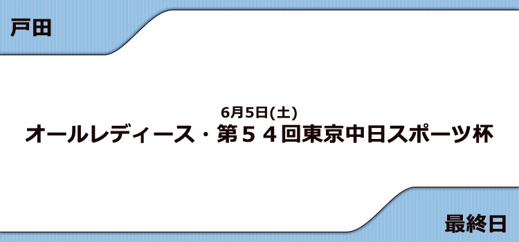 【戸田競艇予想（6/4）】G3東京中日スポーツ杯（2021）5日目の買い目はコレ！