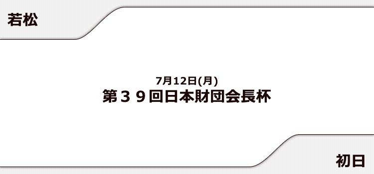 【若松競艇予想（7/12）】日本財団会長杯（2021）初日の買い目はコレ！