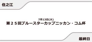 【住之江競艇予想（7/13）】ブルースターカップニッカン・コム杯（2021）最終日の買い目はコレ！