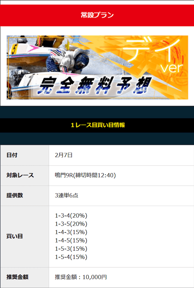 アウトサイダーズ無料予想買い目